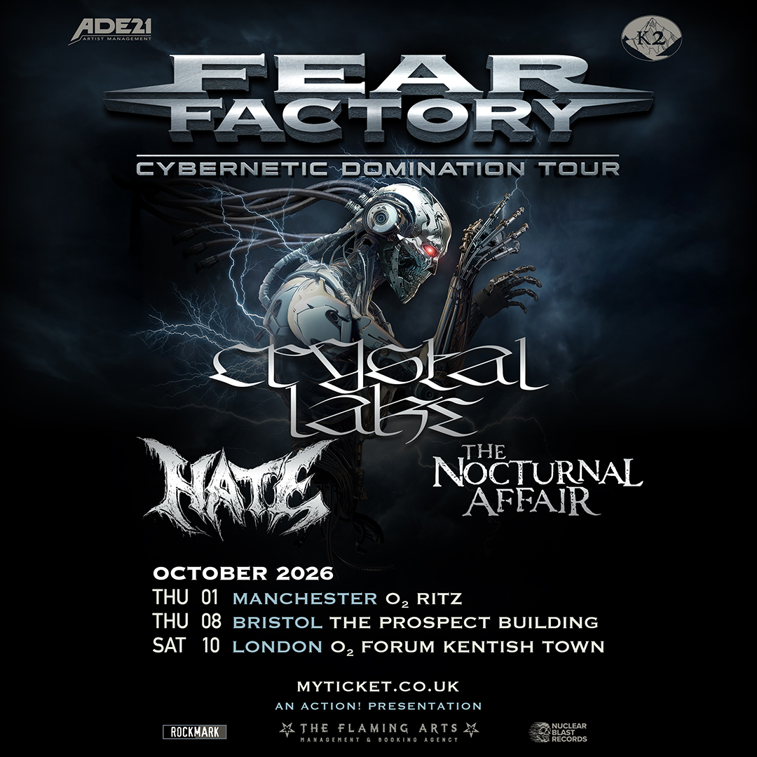 O2RitzManc's tweet image. Industrial metal trailblazers @fearfactory return to the UK with the 'Cybernetic Domination Tour' with a date at #O2RitzManchester Thur 1 Oct w/ special guests @crystallake777, @hateband and The Nocturnal Affair

Priority tickets available now: amg-venues.com/hrSX50YyuON