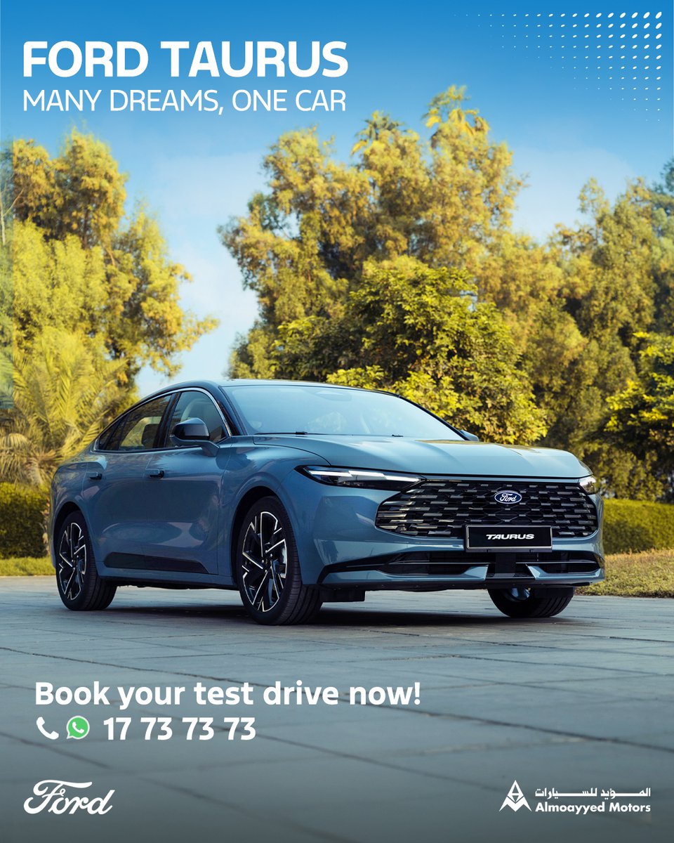 GDNonline's tweet image. FORD TAURUS
Many dreams, one car
Stylish design, powerful performance, and unmatched comfort.

Visit the Almoayyed Motors showroom in Sitra now or call 17737373!
.
#Ford #FordTaurus #Taurus #FordBahrain #Ford