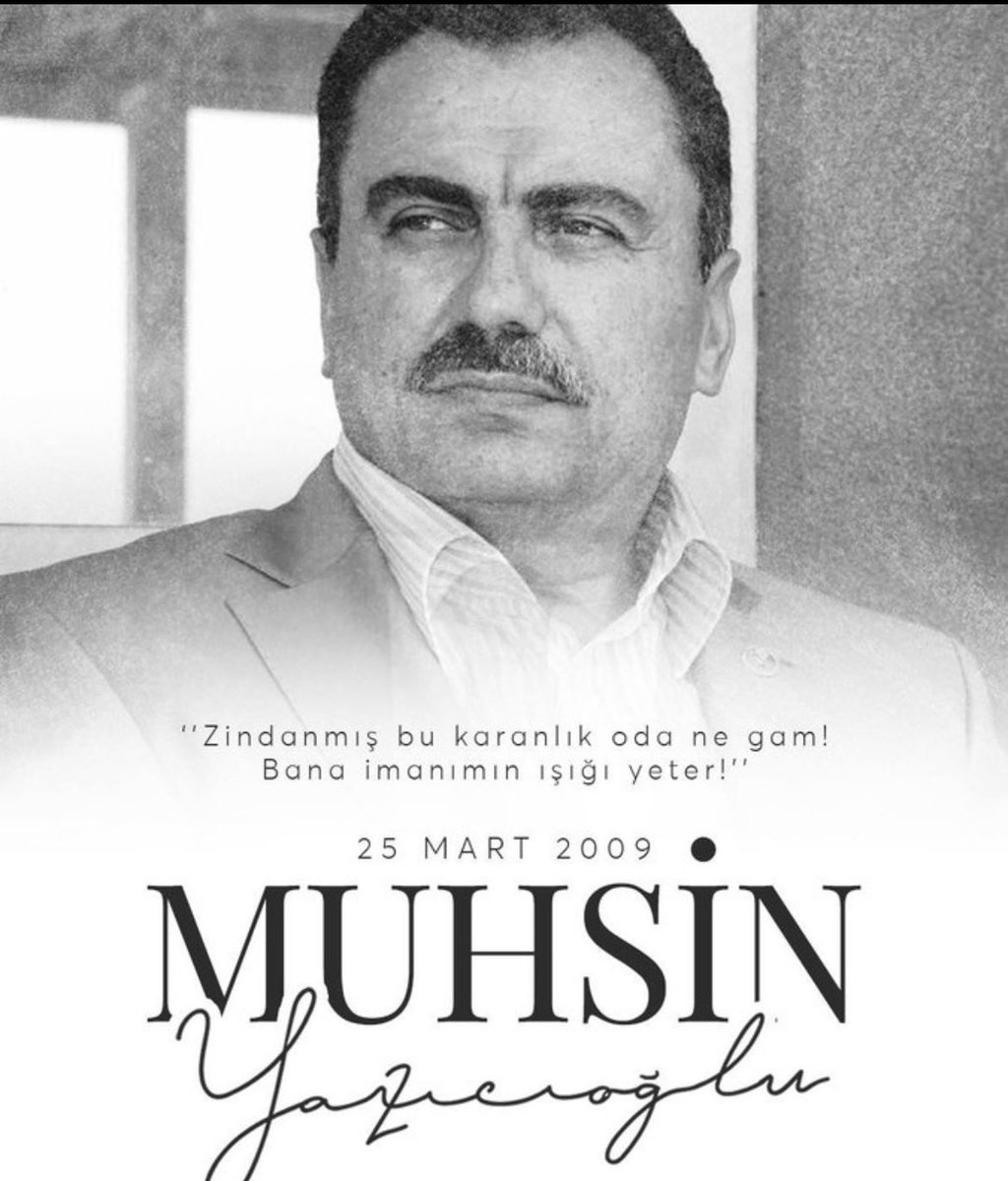 ec6msg's tweet photo. Milletine ve davasına olan bağlılığıyla hafızalarda silinmez izler bırakan Muhsin Yazıcıoğlu’nu vefatının yıl dönümünde rahmetle yâd ediyorum.

Rabb’im mekanını cennet eylesin.
#MuhsinYazıcıoğlu https://t.co/t2C34hqi9i