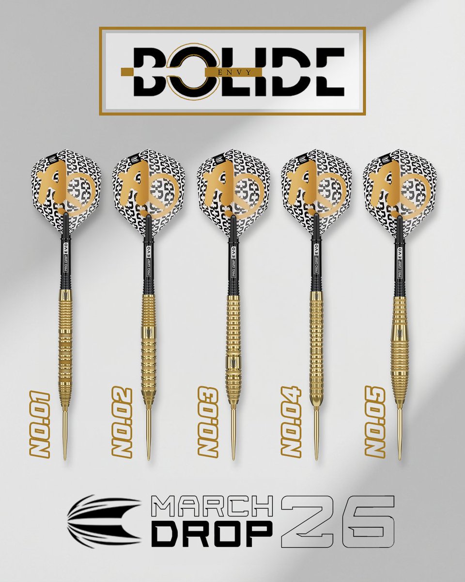 Dartshopper's tweet photo. 🚀 NEW from Target Darts!

The Bolide Envy 90% tungsten darts land together with brand-new K-Flex designs like Press Start, Game Over &amp; You Win. 🎮🎯

Upgrade your setup now.

👉 https://t.co/NumJXeKME6

#dartshopper #targetdarts #kflex #bolide #darts #pdcdarts https://t.co/5rITZEoeRN