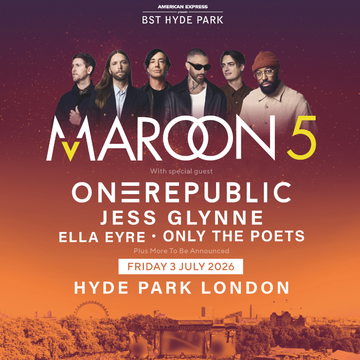 TicketmasterUK's tweet photo. JUST ANNOUNCED 🔊 Jess Glynne, Ella Eyre and Only The Poets will be joining Maroon 5 and OneRepublic at American Express presents BST Hyde Park on Fri 3 Jul.

Get your tickets now 👉 >> https://t.co/2KWguNjxkt https://t.co/pLh1r20bOh