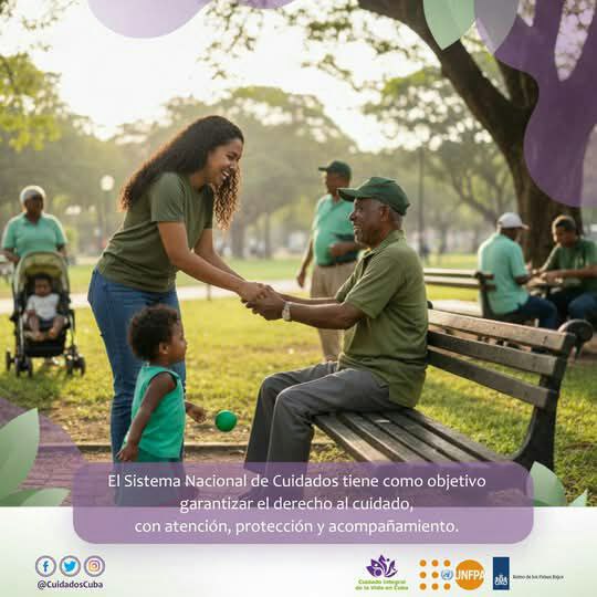 El Sistema Nacional de Cuidados tiene como objetivo garantizar el derecho al cuidado, con atención, protección y acompañamiento.
 #CuidadosCuba #MtssCuba