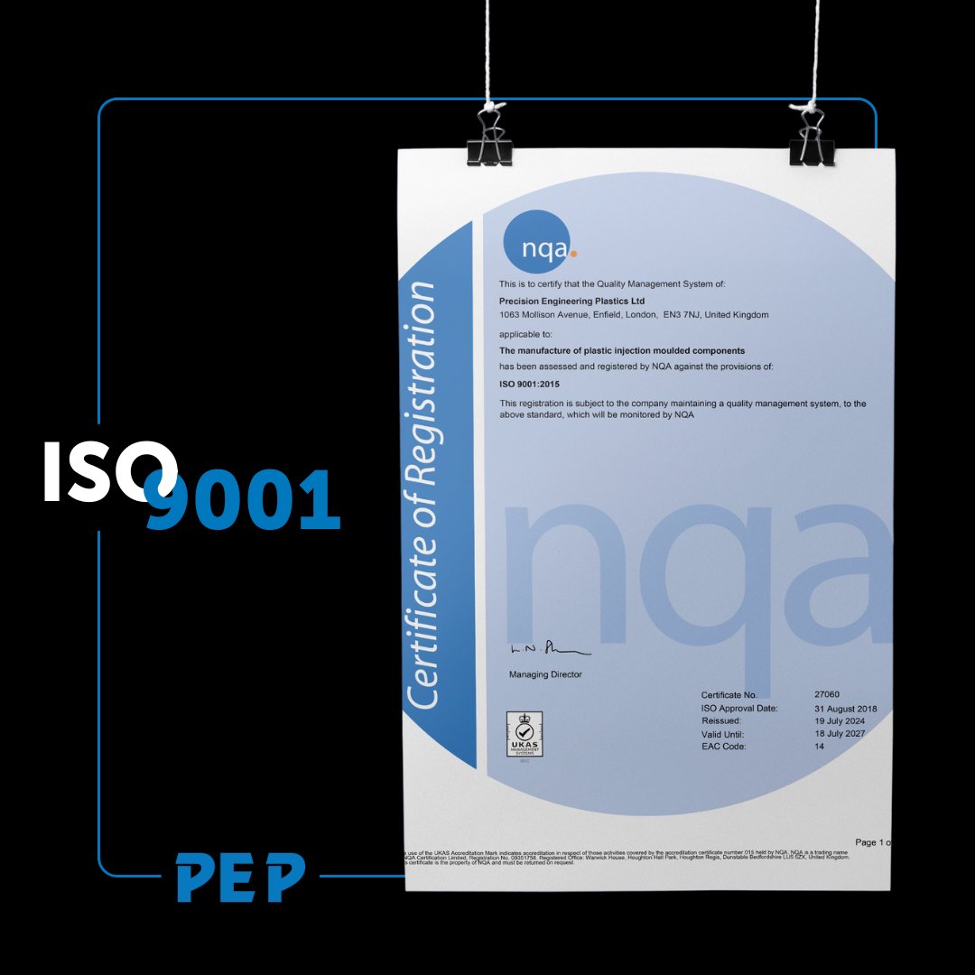 PEP_Moulding's tweet image. Quality doesn’t happen by chance - it takes structure and a clear process.

#ISO9001 keeps us consistent, with fewer issues &amp;amp; smoother production from start to finish.

That’s how we make parts that fit, function &amp;amp; do the job!

#QualityAssurance #UKMfg #PrecisionEngineering