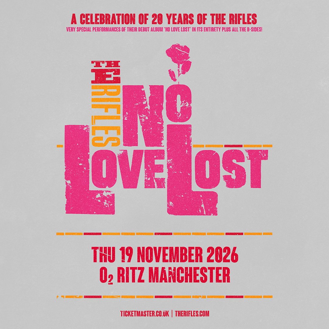 O2RitzManc's tweet image. NEW: @theriflesband celebrate 20 years at #O2RitzManchester Thur 19 Nov playing their debut album 'No Love Lost' in its entirety plus all the B-Sides

Priority members get first access to tickets now via: amg-venues.com/Cgvx50YytTi