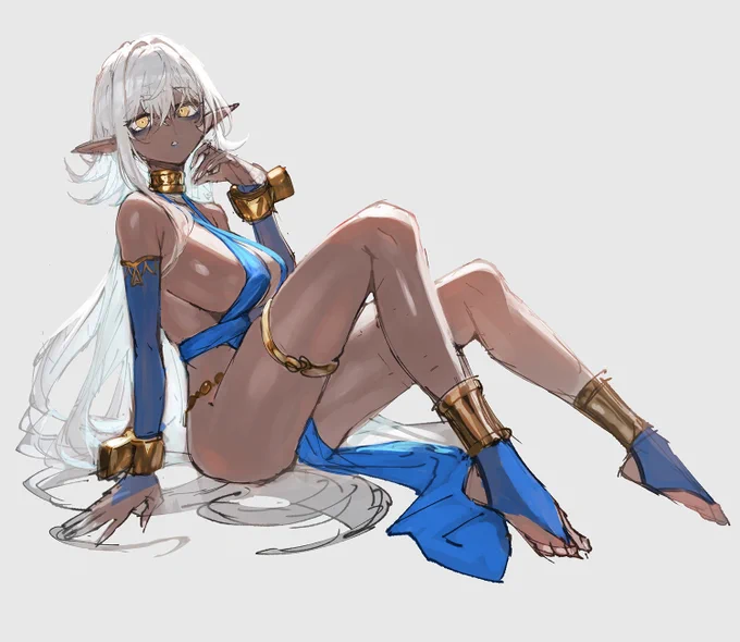 ダークエルフの踊り子さん ラクガキ