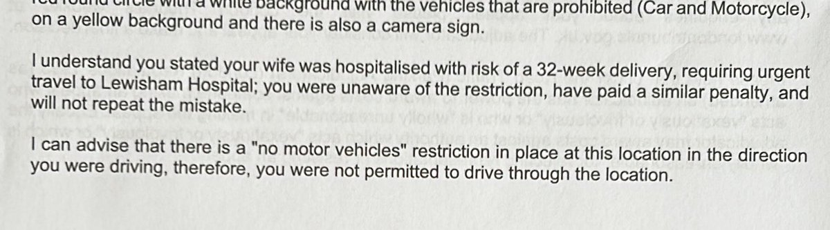 jw19971's tweet photo. @LewishamCouncil 'understands' my wife was in hospital at risk of a 32 week delivery - but decides to fine me anyway.

@LouiseKrupski do you think that's right? https://t.co/ADw5KYsOum