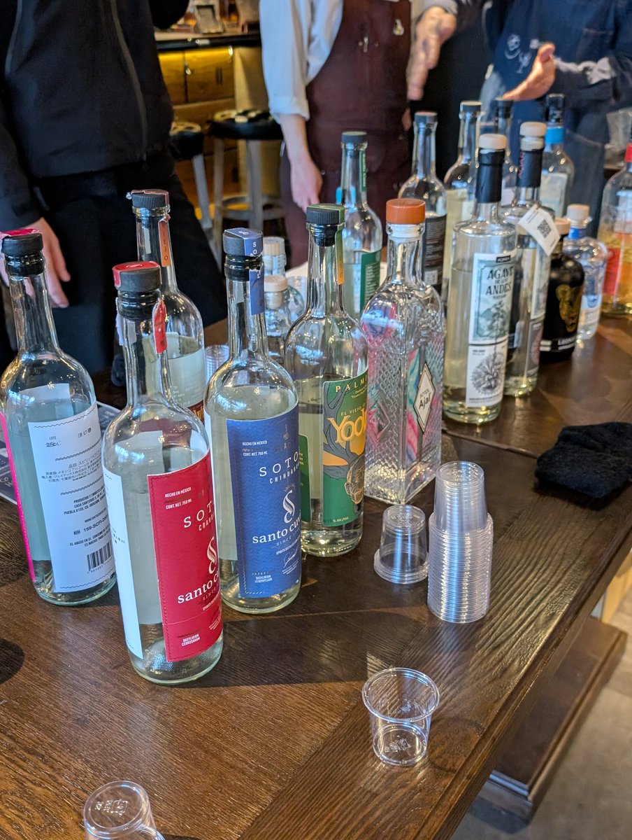 BartenderHam's tweet photo. 本日は定休日ですが、アガベスピリッツの試飲会に参加しておりました https://t.co/7a7yMoAx8l