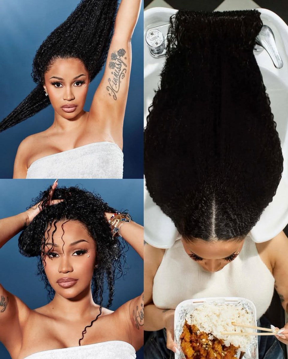 Cardi B showing off her natural healthy hair ❤️