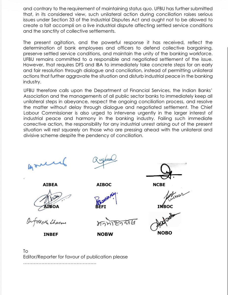 ALL INDIA OVERSEAS BANK EMPLOYEES’ UNION tweet media