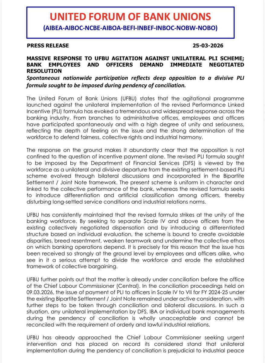 ALL INDIA OVERSEAS BANK EMPLOYEES’ UNION tweet media