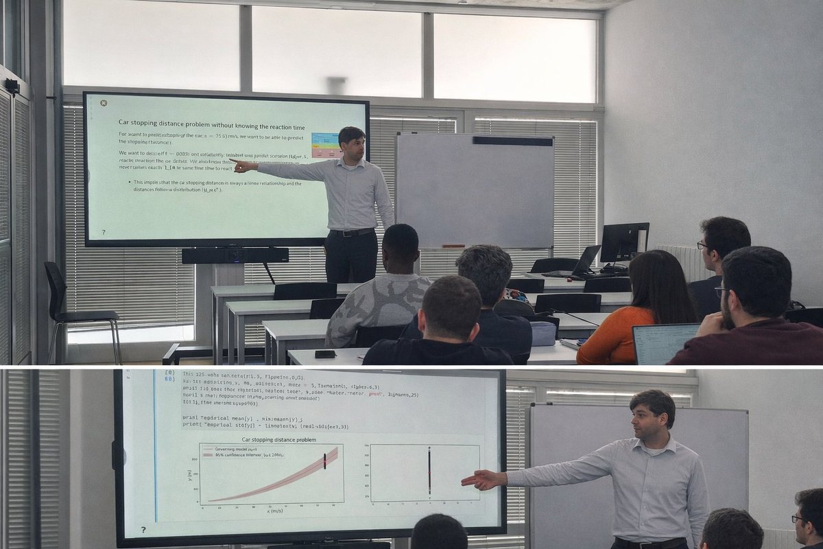 amade_udg's tweet photo. We welcome Miguel Bessa, Ph.D. (Brown University) in Girona 📍for a seminar with students of the Master in Mechanics of Materials and Structures @UdG 🎓 exploring data-driven design &amp; ML in engineering 🔬🤖
https://t.co/5ZExmLQxLq
#Engineering #Research https://t.co/uQPekHgAo7