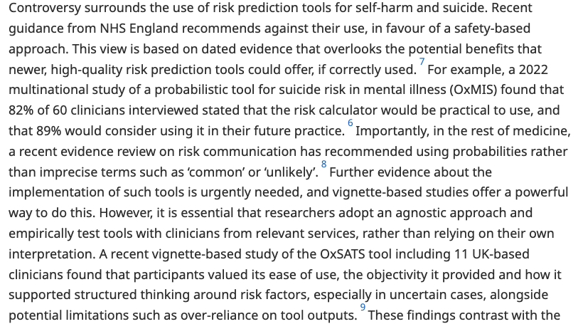 seenafazel's tweet photo. Highlights importance of empirical testing with clinicians in an agnostic way rather than relying on own interpretation. https://t.co/4Csw7nlQlJ