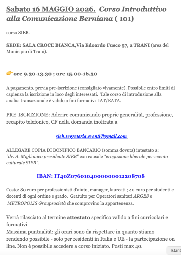 blogINCULTURA's tweet photo. 16 MAGGIO 2026 a TRANI: Eccoci al consueto appuntamento annuale di formazione SIEB cui seguirà Simposio Satellite sulla I.A. #formazione #comunicazione #corsiAT #ITAA #EATA #IAT #trani #Puglia https://t.co/K7frFKBYvV