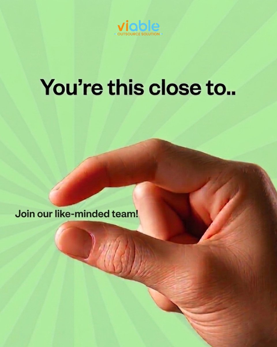 ViableOutsource's tweet photo. We recognise the passion and talents of the people out there.
We recognise the value of people who are ready to grow.
At Viable Outsource Solution, the doors are open for opportunity-driven individuals.

#officevibe #JoinOurTeam #CareerOpportunity #TalentWelcome #GrowthMindset https://t.co/bRLIeTBvqN
