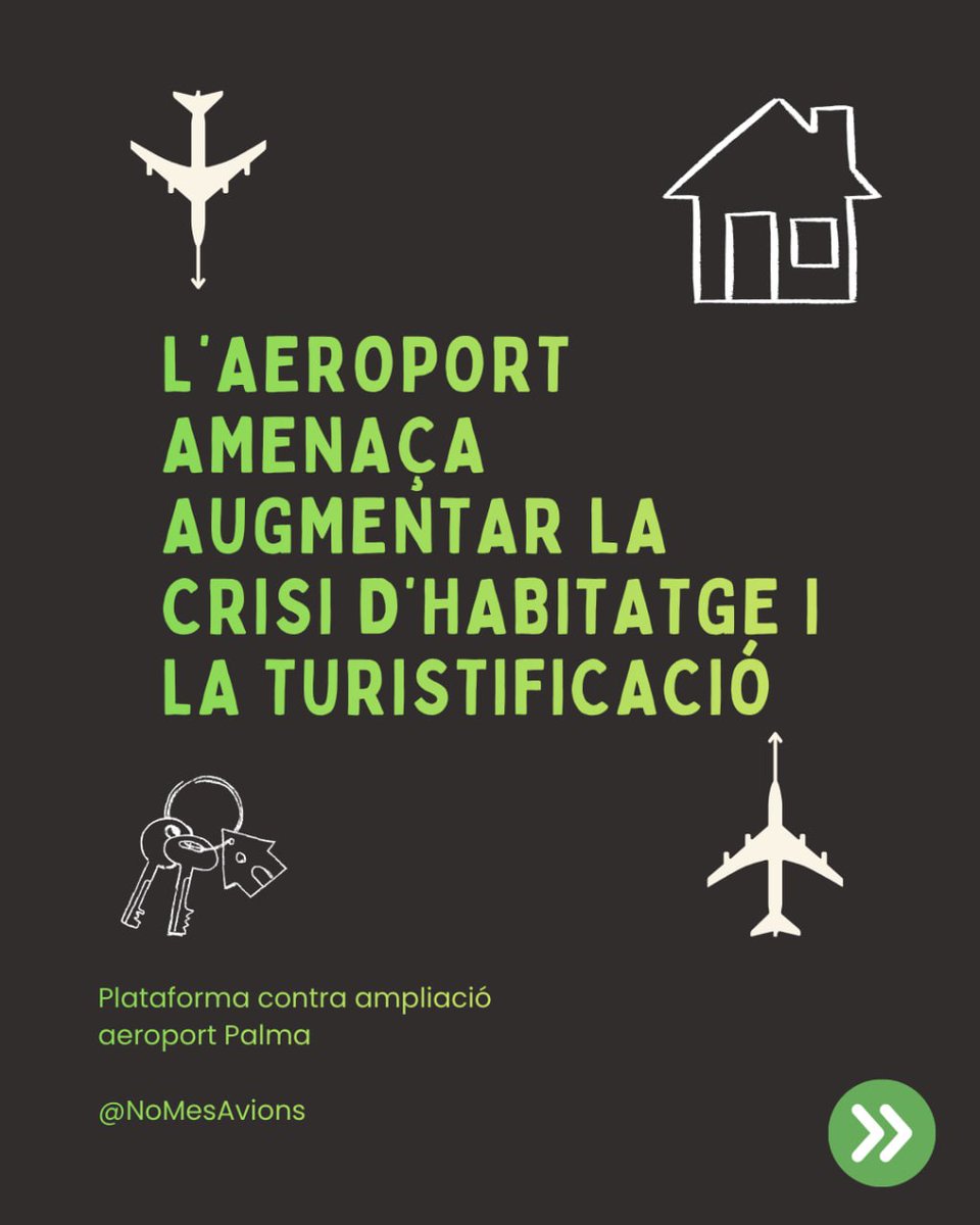 NoMesAvions's tweet photo. 🗞RODA DE PREMSA | L'aeroport augmenta la crisi d'habitatge i turistificació 📈

▫️DORA III (2027-2031). 
▫️NOVES RUTES AÈRIES. 
▫️ENTRADA IMMOBILIARIES. 
▫️NEGACIÓ A LA COGESTIÓ. 

#HousingActionDays #Aeroport #Mallorca #NoAmpliació https://t.co/cj6NcAwyb2