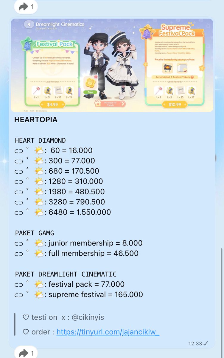 cikii lobux ˚˖𓍢ִ໋❀ 400++ testi tweet media