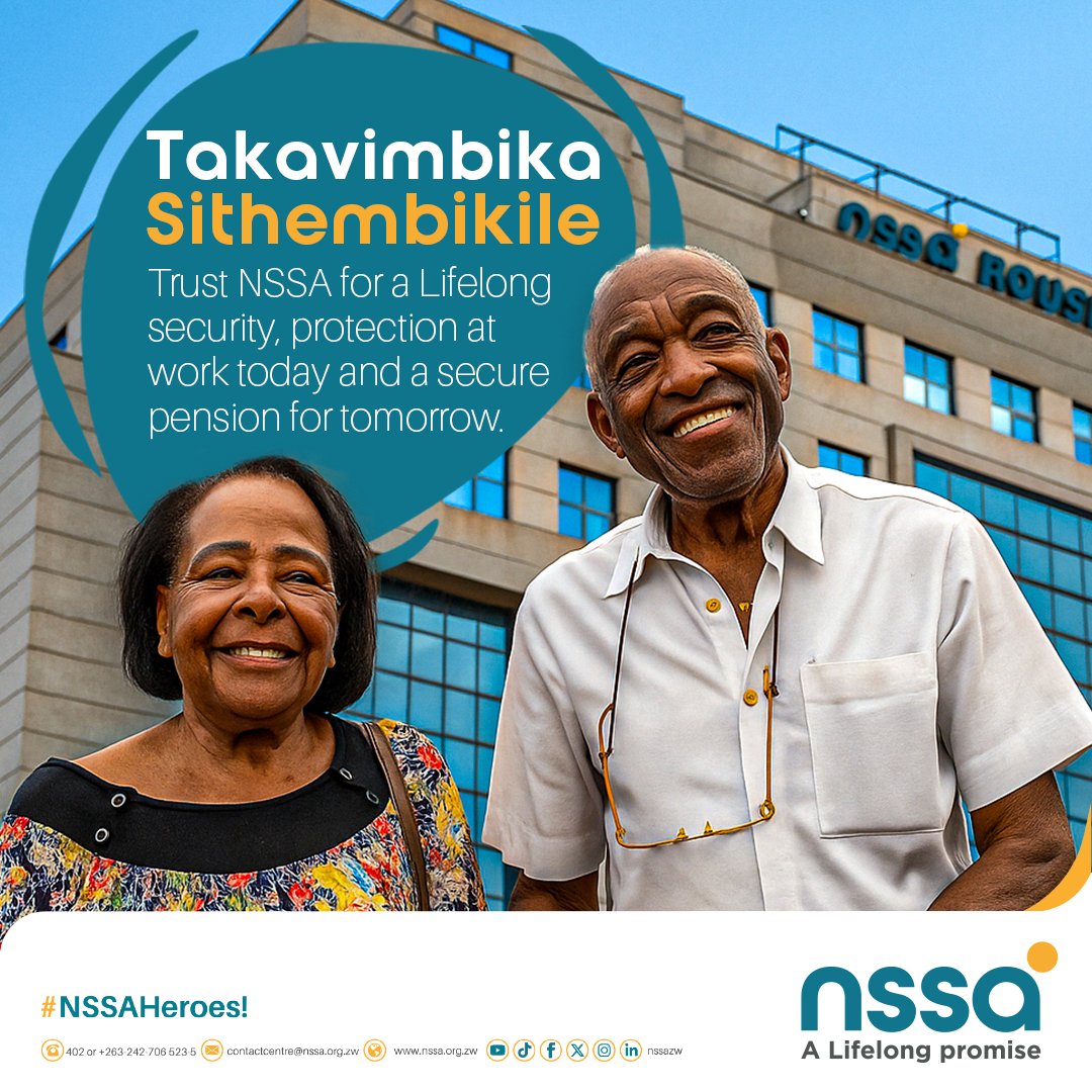 nssazw's tweet image. Social security protects workers throughout life and beyond. Through NSSA, contributors can access retirement, invalidity &amp;amp; survivor benefits—ensuring financial support when it matters most. #SocialSecurity #WorkerProtection #FutureSecured