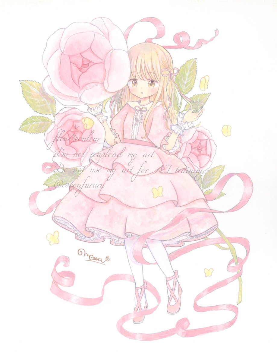 薔薇とリボンと私

 #オノマトペ_ひらひら