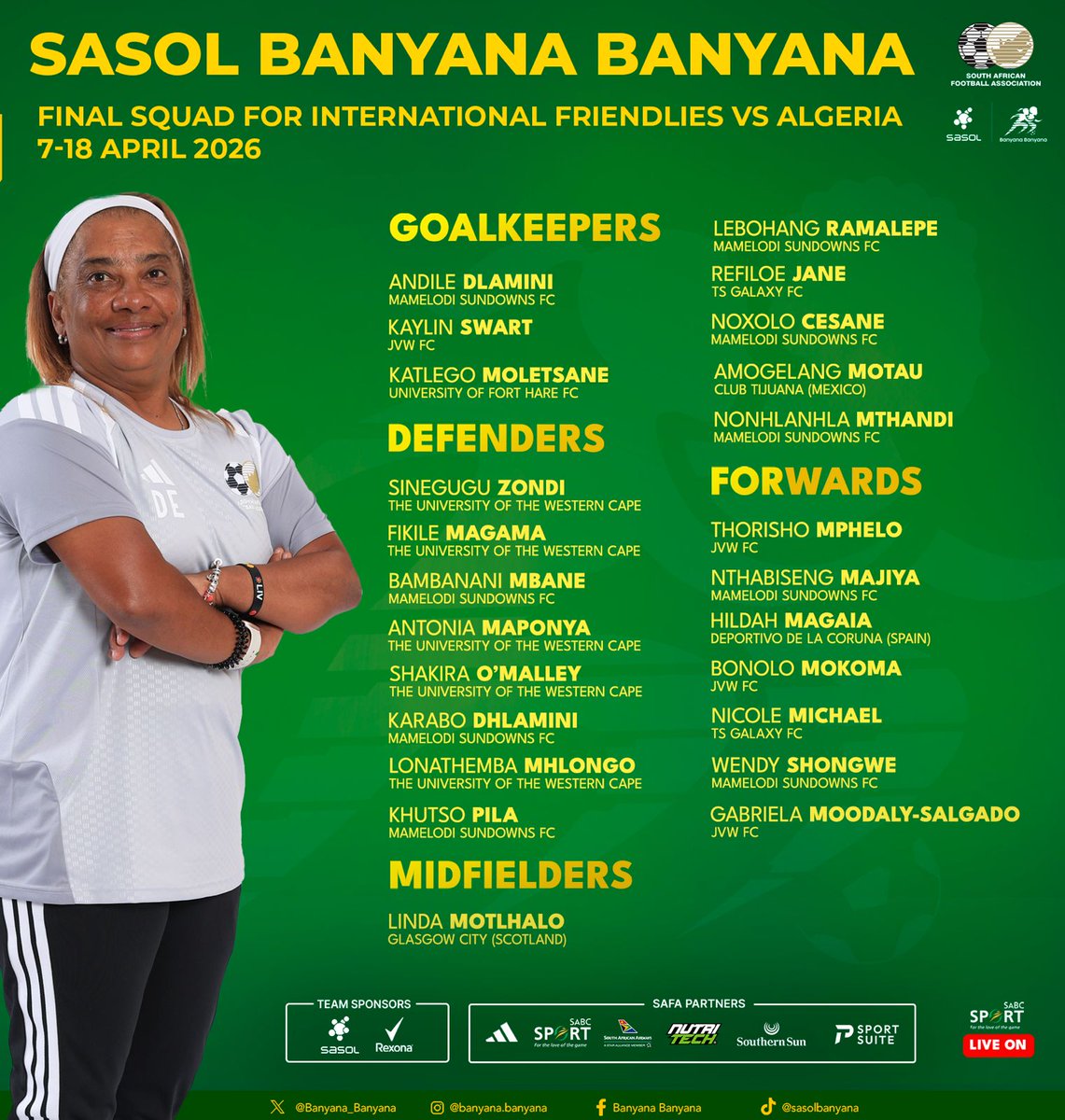 Sasol Banyana Banyana tweet media