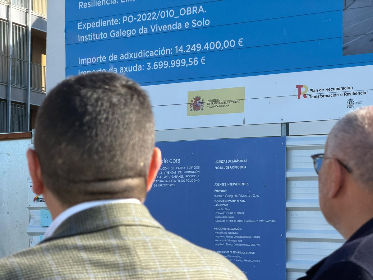 DelegGobGAL's tweet image. 🏗️ @blancolobeiras destaca en #Pontevedra a acción do Goberno @desdelamoncloa @viviendagob para garantir o dereito á vivenda:

➡️ 3,8 M€ transferidos á @Xunta para 74 vivendas públicas en Valdecorvos

➡️ Máis de 530 M€ mobilizados en Galicia

➡️ Vivenda para quen o necesita