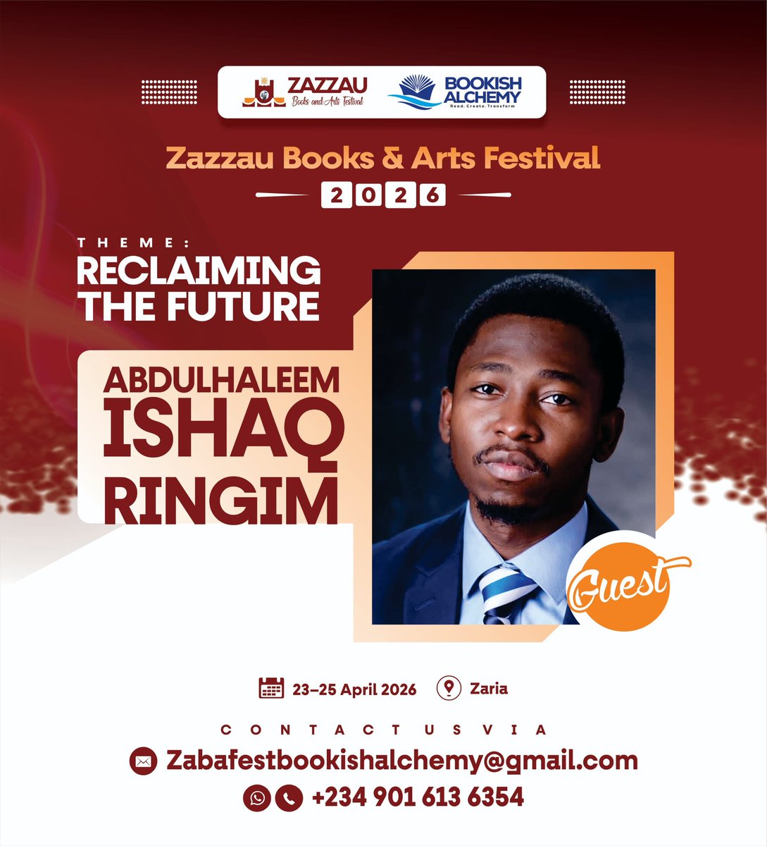 ZABAFEST's tweet photo. Meet Our Guest – ZABAFEST 2.0
Abdulhaleem Ishaq Ringim is an economic &amp; public policy specialist and Special Assistant to the Governor of Kaduna State on Economic Matters, working on governance reform and economic transformation.
Zaria 23–25 April 2026 https://t.co/4v8UB2b9Ow https://t.co/bOyGv4f6zt