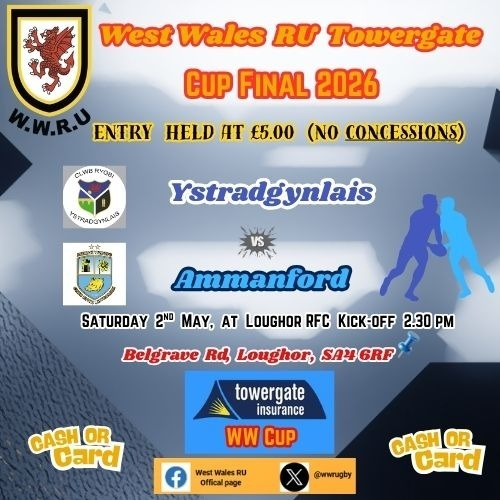 wwrugby's tweet photo. West Wales RU Towergate Cup Final
@ystradbluesrfc Vs @Ammanford_Rugby  🏉
Thanks to @LoughorRFC for hosting                                       &amp; @TowergateWales for supporting the competition
@AllWalesSport https://t.co/3aGOTJMEhj