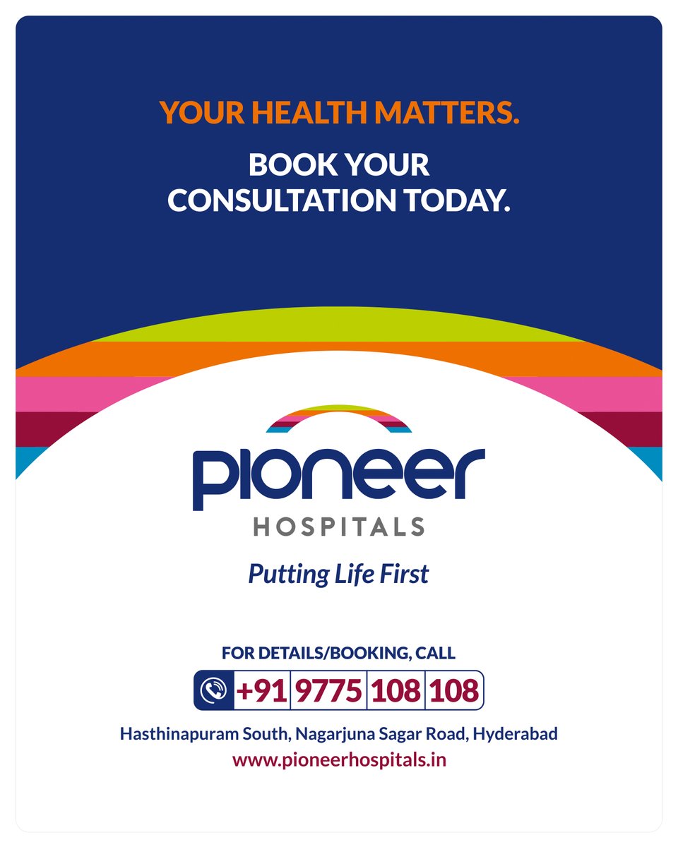 pioneer_health1's tweet image. Your health isn’t something to ignore — it’s something to act on.

From everyday discomforts to underlying conditions, early care can make all the difference.

📞 Call Now: +91 9775 108 108
🌐 Visit: pioneerhospitals.in

#PioneerHospitals #YourHealthMatters #PreventiveCare