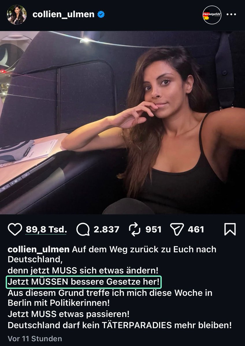 HeimatliebeDE's tweet image. Fernandes unterbricht ihren Traumschiff-Dreh, um nach Deutschland zu fliegen (in der First Class, versteht sich), um uns hier mit Politikern irgendwelche Gesetze reinzudrücken.

Obwohl das Verfahren eingestellt wurde und diese Dame auf Mallorca lebt. 

Lasst es einfach wirken.
