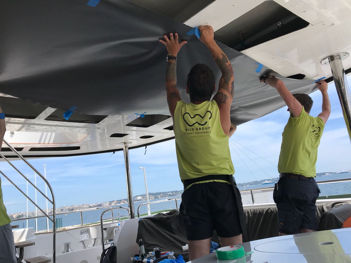 WildGroup's tweet photo. Pre season refresh. A little customisation.

A new look for the hardtop and exterior elements with precision vinyl wrapping, giving the yacht a sharper, more modern finish while protecting the original surfaces underneath.

Clean lines. Durable finish. Ready for the season. https://t.co/2z6scMyFpn