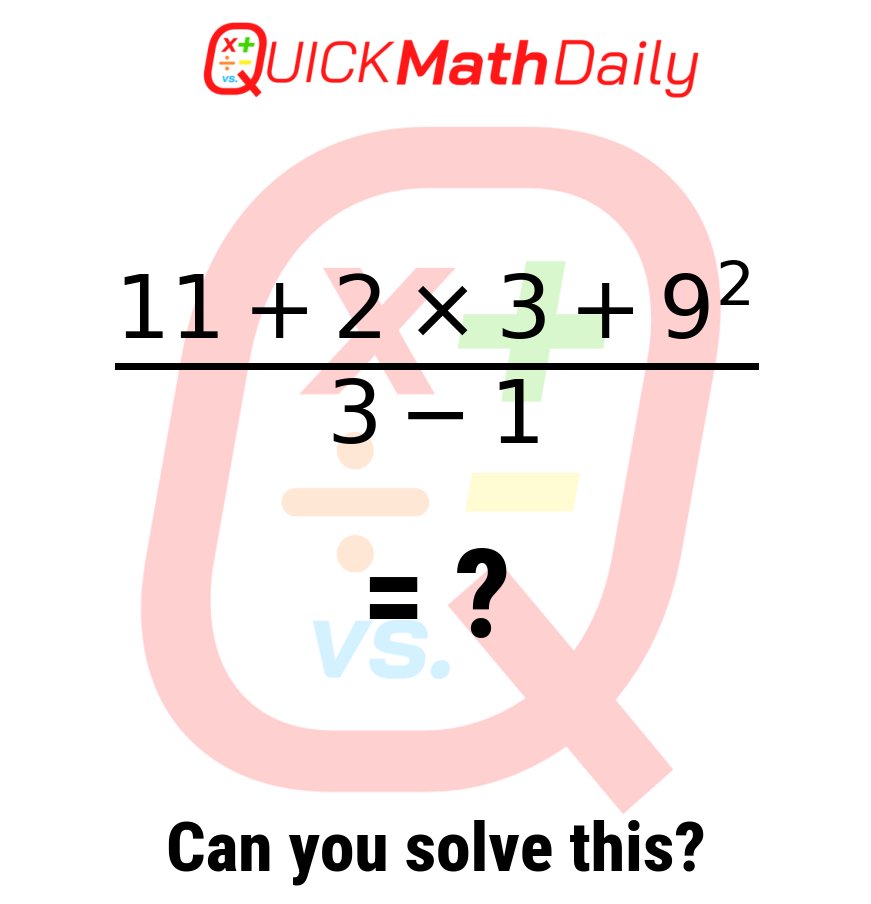 Quick Math Daily Brain Boost 🧠 tweet media