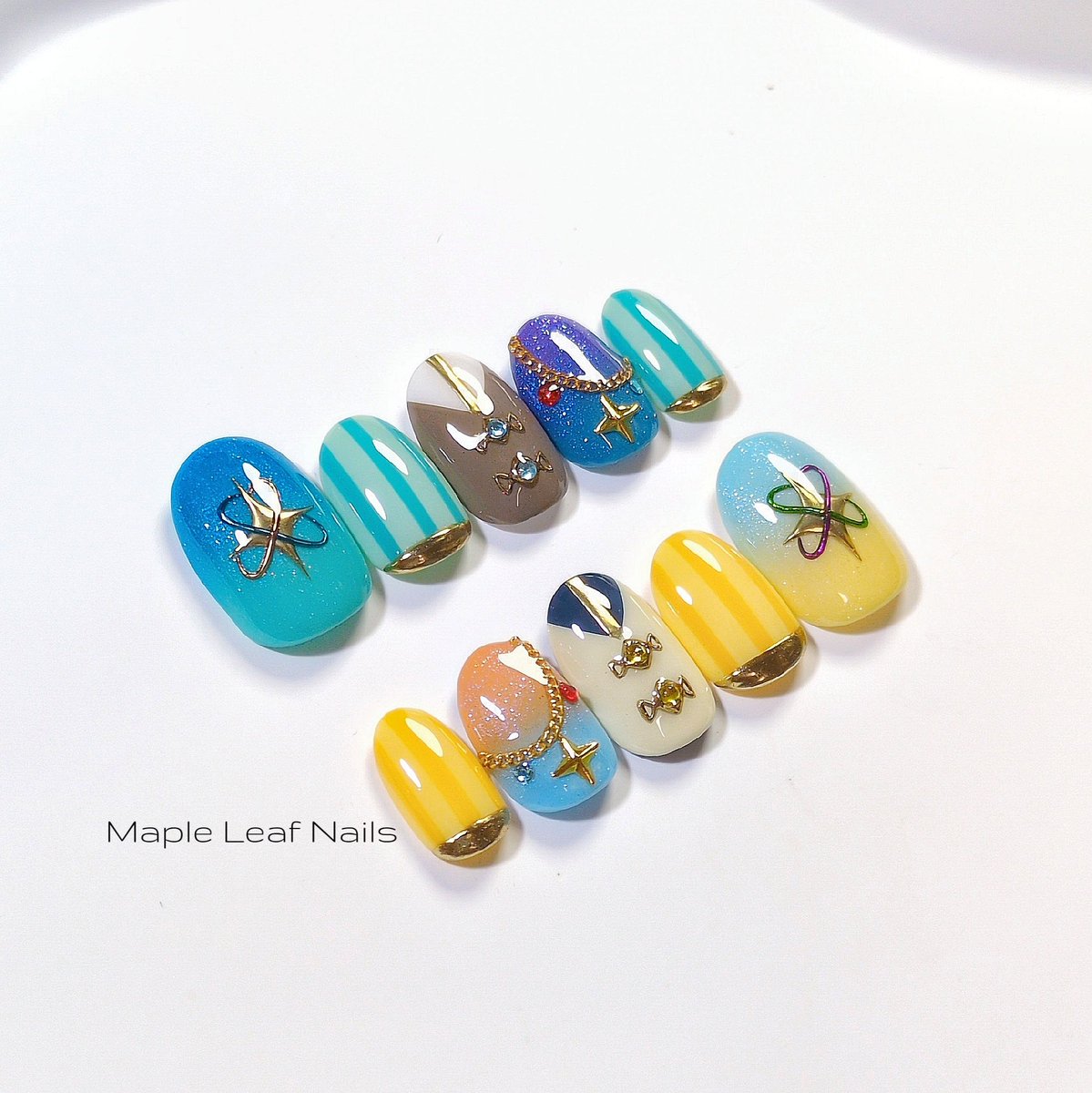 𝑴𝒂𝒑𝒍𝒆 𝑳𝒆𝒂𝒇 .ネイルチップ販売 tweet media