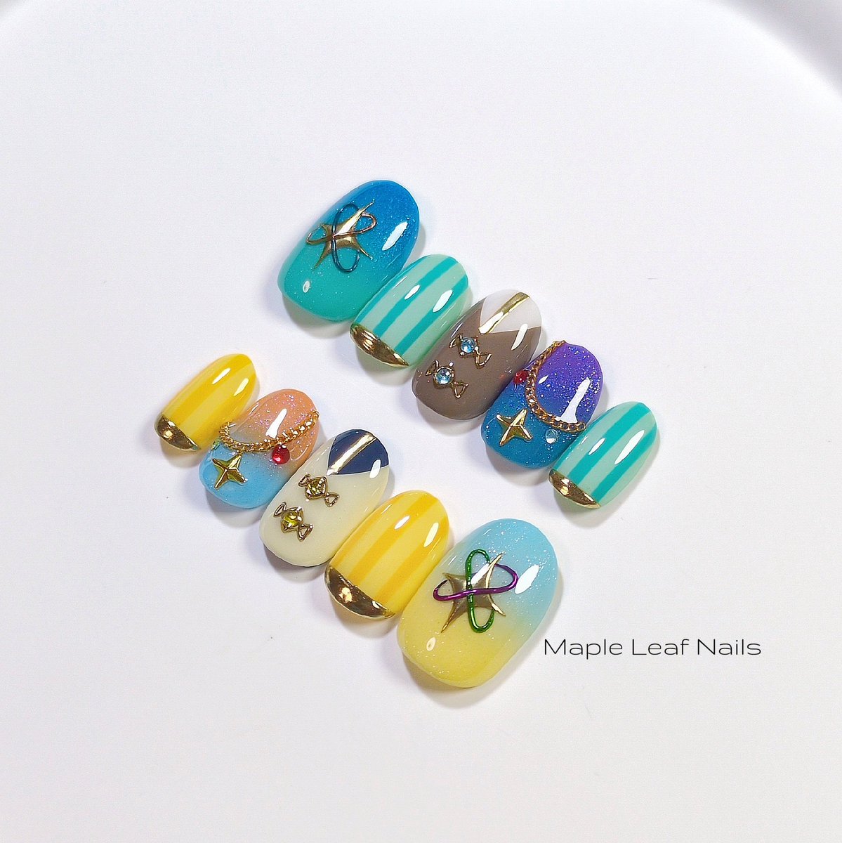 𝑴𝒂𝒑𝒍𝒆 𝑳𝒆𝒂𝒇 .ネイルチップ販売 tweet media