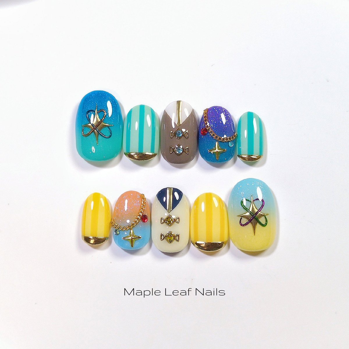 𝑴𝒂𝒑𝒍𝒆 𝑳𝒆𝒂𝒇 .ネイルチップ販売 tweet media