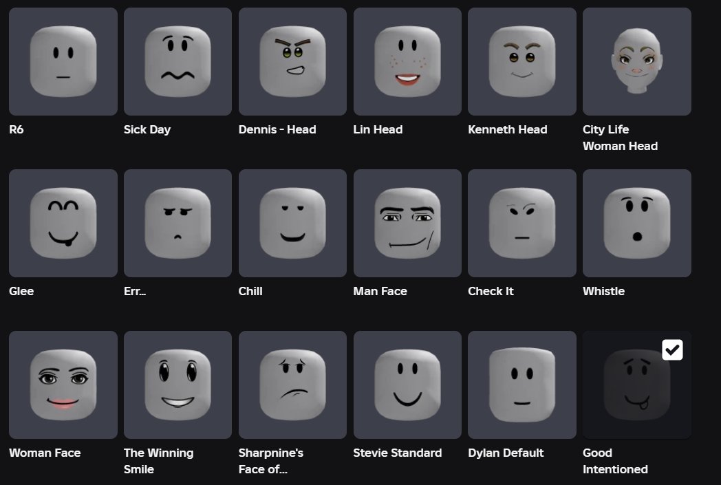 DarkVortex7714's tweet photo. Roblox just deleted the Classic 2D Faces and replace them Dynamic Faces. Now I am so fucking upset this update how fucking terrible it is... https://t.co/MZWXyjd8Ao