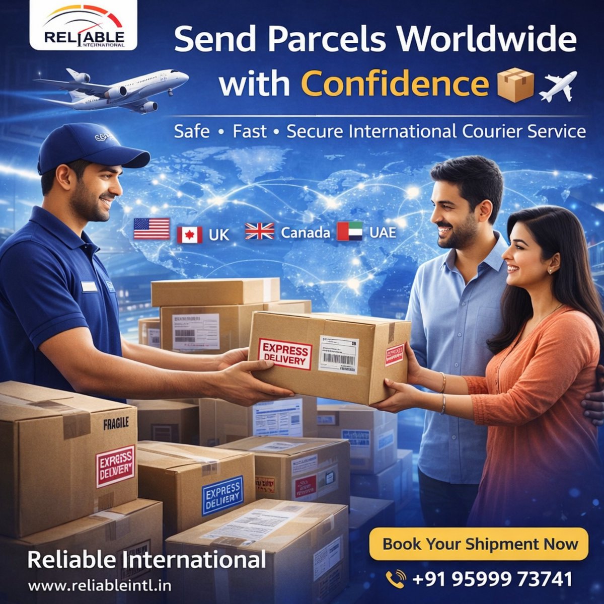 IntlReliab39919's tweet image. @Reliableintnl 📦 Send Parcels Worldwide with Confidence! ✈️🌍
अब विदेश पार्सल भेजना हुआ बिल्कुल आसान!
Reliable International के साथ पाएं
#InternationalCourier #ParcelService #SendParcels #GlobalShipping #ReliableInternational #CourierService #WorldwideDelivery #FastDelivery