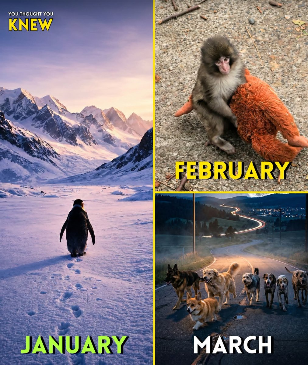furbabies77's tweet photo. January was the penguin that the whole internet was obsessed with, February belonged to Little Punchy and his Mama Doll, and now March belongs to the seven dogs who escaped and walked all the way home. https://t.co/YZ1HIHZnqS