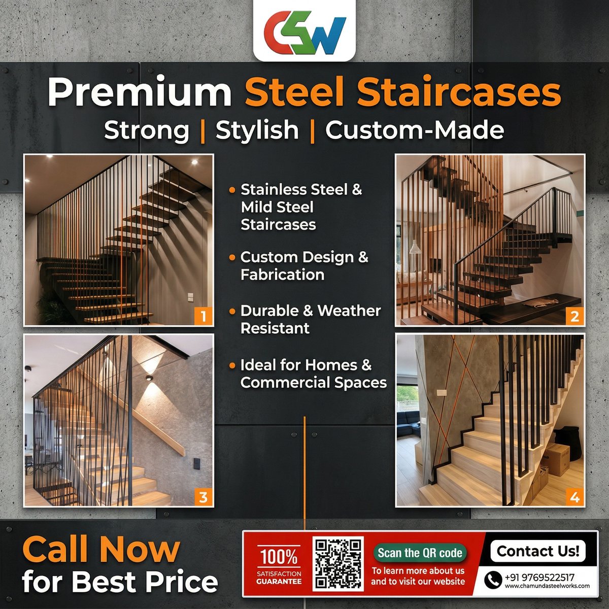 chamundasworks's tweet photo. Upgrade your space with Premium Steel Staircases 🪜
Strong • Stylish • Custom-Made
📞 Call Now: +91 9769522517
#SteelStaircase #ModernDesign #InteriorGoals #HomeImprovement #CommercialDesign #ChamundaSteelWorks #MakeInIndia🚀 https://t.co/TpoA8OLPl8