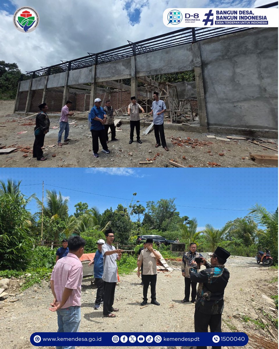 Menteri Desa PDT Yandri Susanto meninjau progres pembangunan Kopdes Merah Putih di Desa Palaksiring dan Desa Sukamaju, Bengkulu, untuk memastikan pemerataan ekonomi desa berjalan optimal.