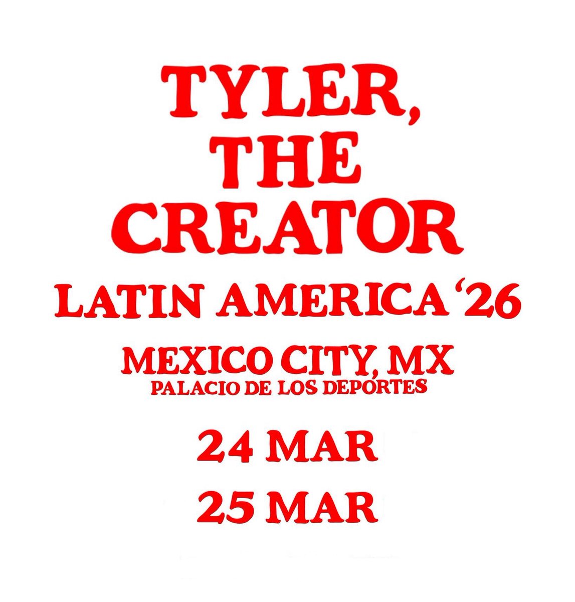 Tyler, The Creator México tweet media