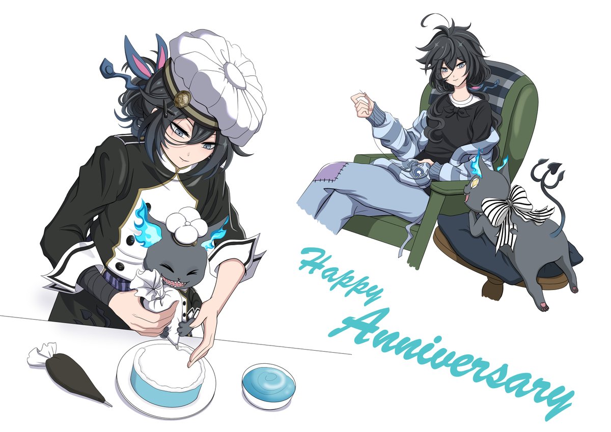 Twisted Wonderland OC

6th Anniversary and there's kantokusei taking care of her (devil) child
#twstプラス