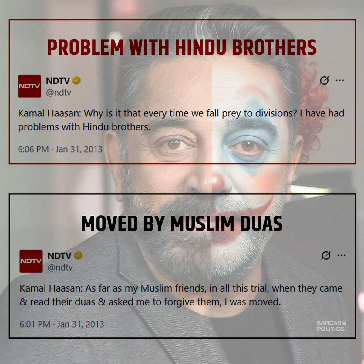 Indian Movie stars in peak secular era 🤡