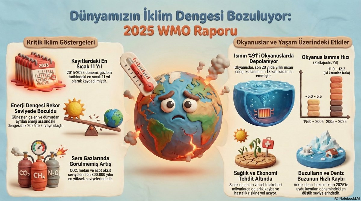 GursesNotes's tweet photo. #GursesNotes - İklim Risk Raporu 041 🧿

⚠️ Dünya Meteoroloji Örgütü Küresel #İklim Durumu Raporu - 2025

📌“... Tarih on bir kez tekrarlandığında, bu artık bir tesadüf değildir. Bu, harekete geçme çağrısıdır.”

🔊👉 https://t.co/k45bmaIF6B https://t.co/ahBAZneUF8