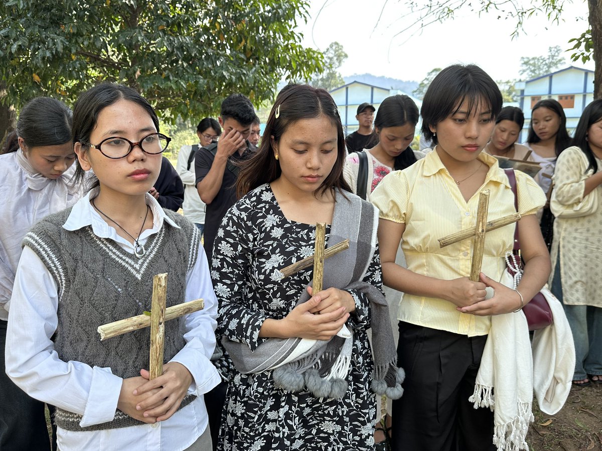 DioceseMiao's tweet photo. Way of the Cross by the College Youth from Deomali and Tezu. https://t.co/0P9sJO1ac6