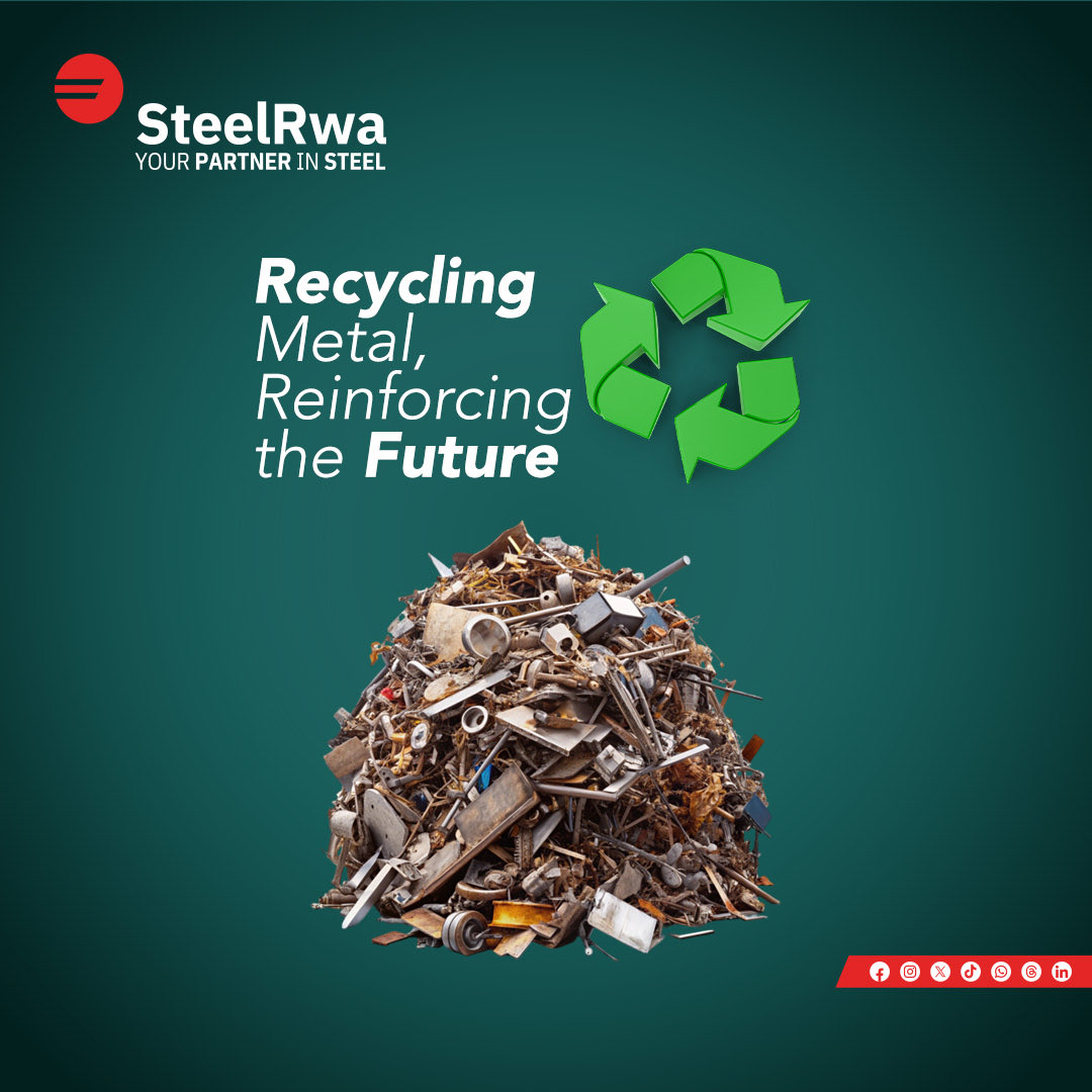 SteelRwa_'s tweet photo. Sustainability is not an option, it’s our responsibility. By recycling metal and transforming it to high-quality steel, we reduce waste and conserve natural resources. Every bar produced is a step toward stronger infrastructure and a greener future.

#DuhagazeBwuma #WeAreSteelRwa https://t.co/SFgxJt6wl1