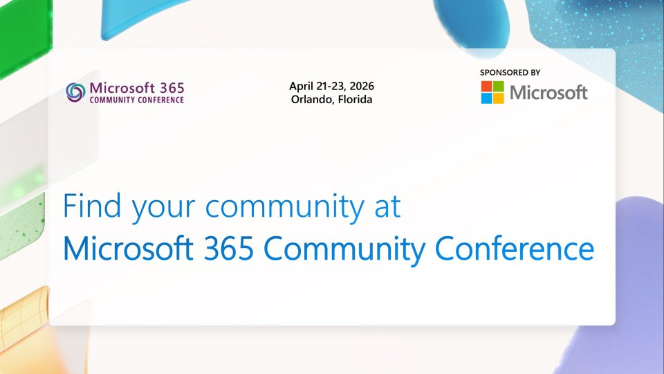 MSTCommunity's tweet image. Heading to #M365Con26?

This guide brings together everything happening at the conference including meetups, lightning talks, demos, and special experiences 📍

Explore 👇
msft.it/6014QtqHj

Register: msft.it/6017QtqH5

#Microsoft365 #SPat25 #CommunityLuv