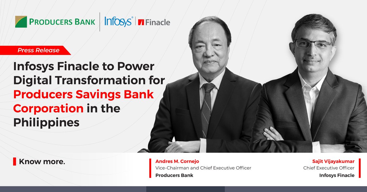 Producers Bank Infosys Finacle Boosts Digital Banking PH