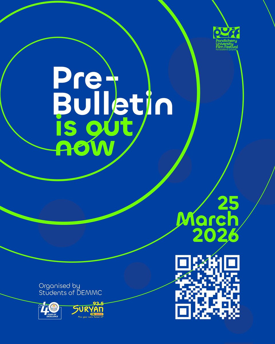 2026Puff's tweet photo. Our pre bulletin has been released. Scan the QR code for more updates. Stay tuned for more updates about puff 2026. 
#puff2026 #pufilmfest 
For academic purposes only. https://t.co/et36V6rmuk