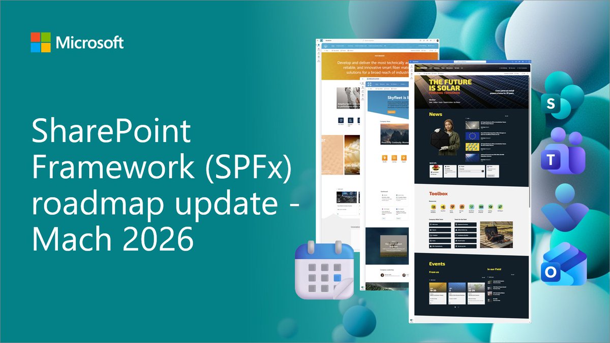 💡 SharePoint Framework (SPFx) - March 2026 roadmap update • New 1.23 ...