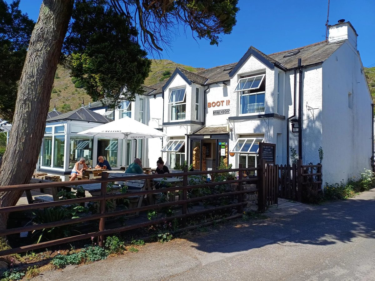 GBbooze's tweet image. The Boot Inn, Boot, #Cumbria 🍻
The pub lies at the foot of the Hardknott Pass, the steepest road in the UK. It is lively with a jukebox, large screen TV, pool table &amp;amp; outdoor boules pitch.