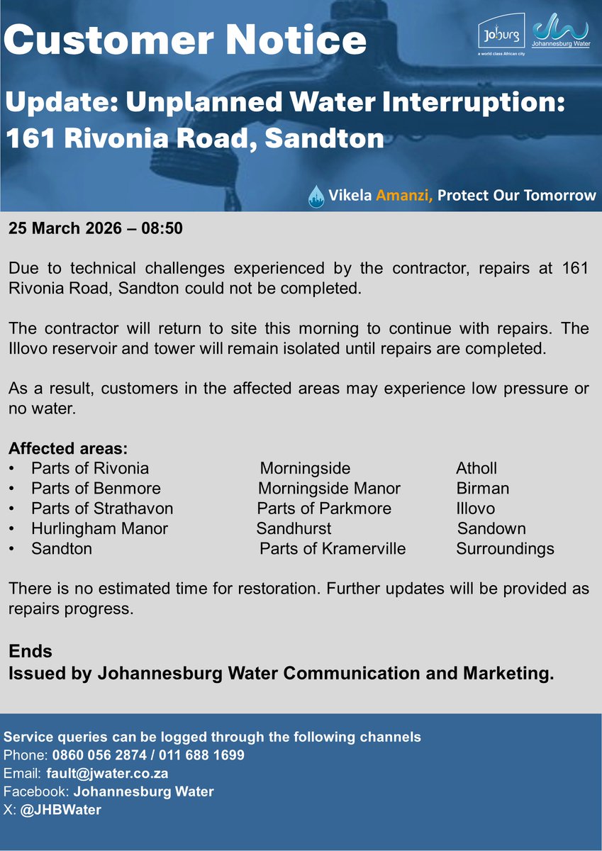 Johannesburg Water tweet media
